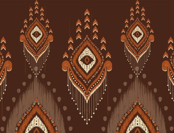 Download Ikat Indian African Brown Pattern - Indian Collection