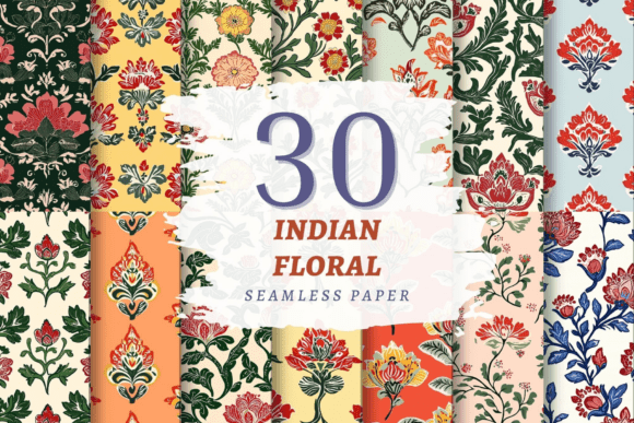 Download Indian Florals Seamless JPEG - Indian Collection