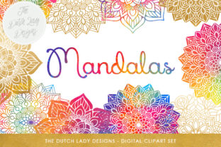 Download Mandala Clipart Set - Rainbow & Gold - Indian, Thai, Yoga, Holistic Circles - Colorful Mandalas - Indian Collection